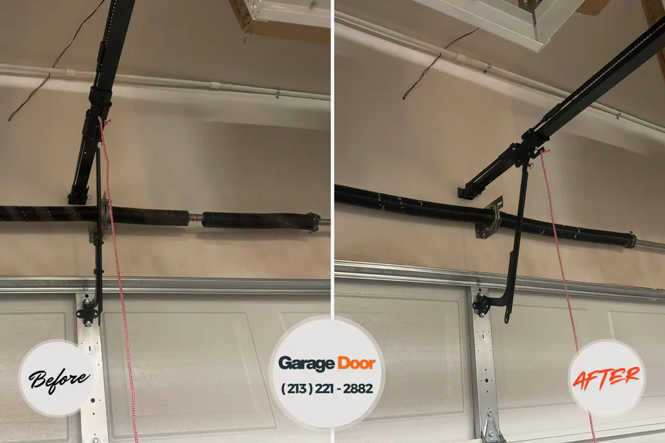 Before and after: garage door repair Westchester, FL